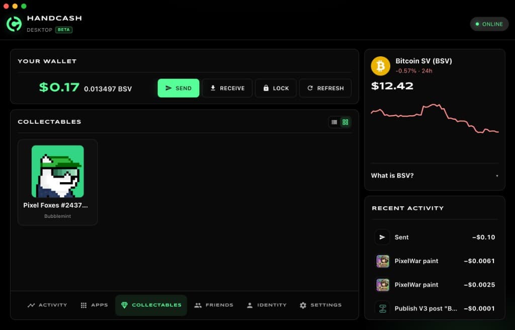 HandCash Desktop wallet
